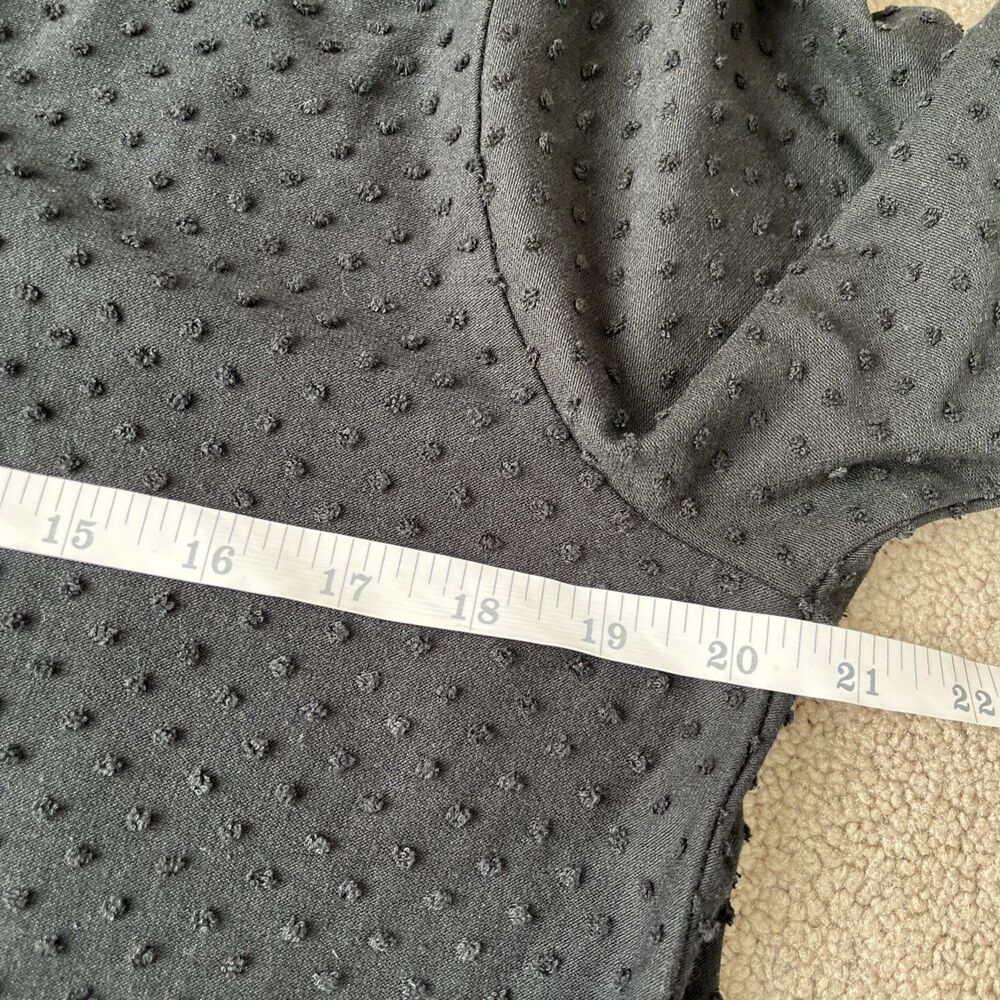 J Crew Midi Dress XL Black Tiered Swiss Dot Preppy Cottage Core Lightweight - Picture 7 of 8
